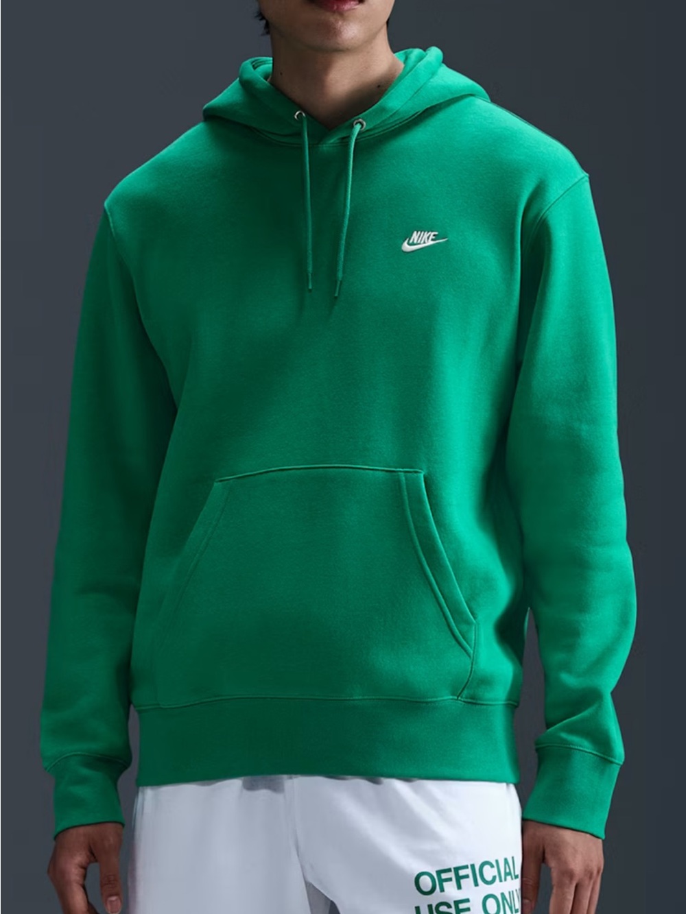 Nike Men's Emerald Green Pullover Hoodie